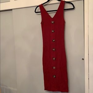 Planet gold burgundy dress size small